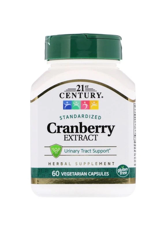 Экстракт клюквы, Cranberry,, стандартизированный, 60 капсул 21st Century (362369001)