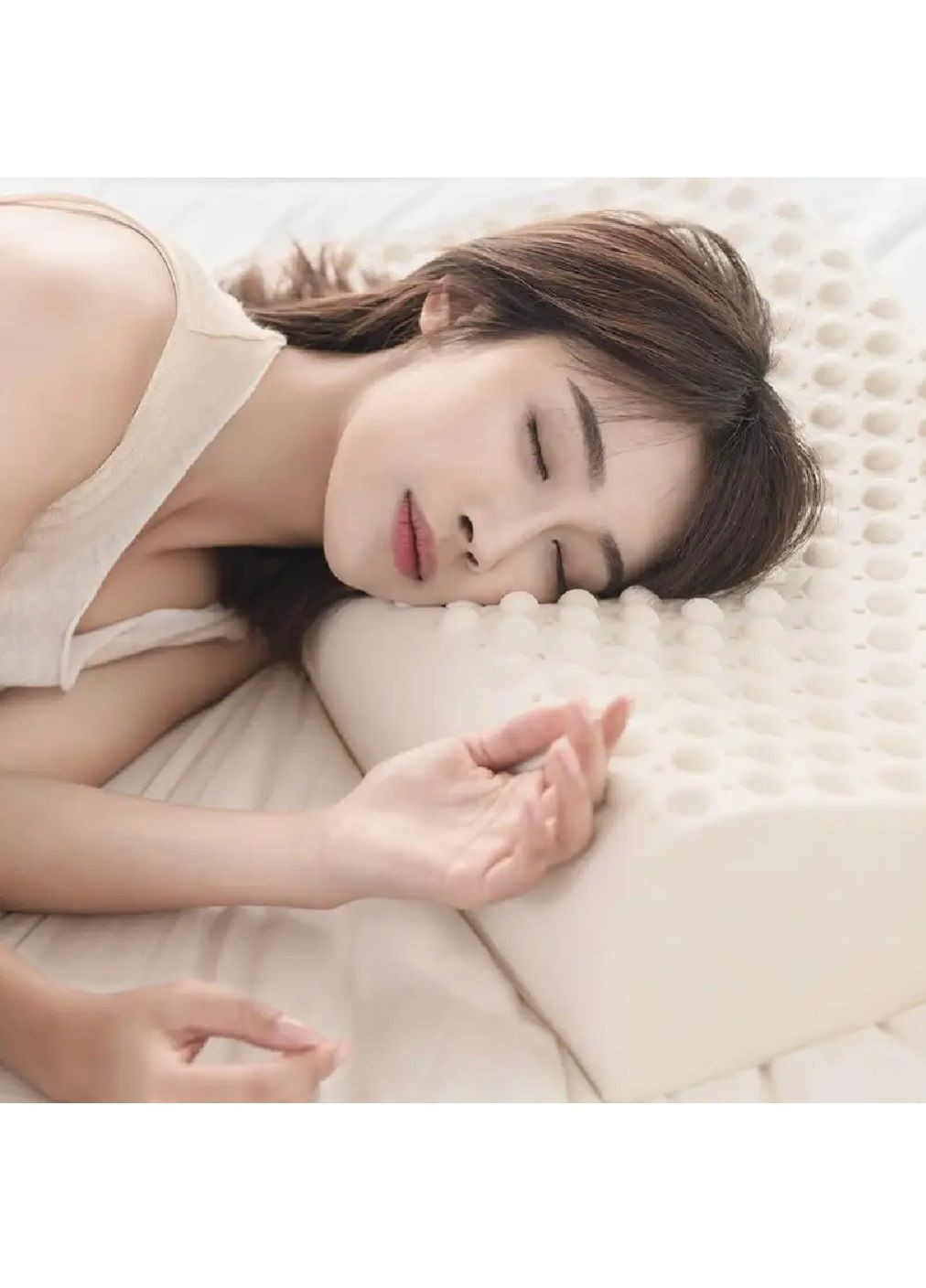 Ортопедична подушка середньої жорсткості з ефектом пам'яті для сну зниження навантаження на хребет 50х28х7 см (480765-Prob) Unbranded (341770906)