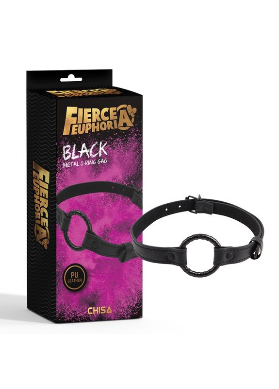 Кляп с уплотнительным кольцом из черного металла Fierce Euphoria Chisa (381404273)