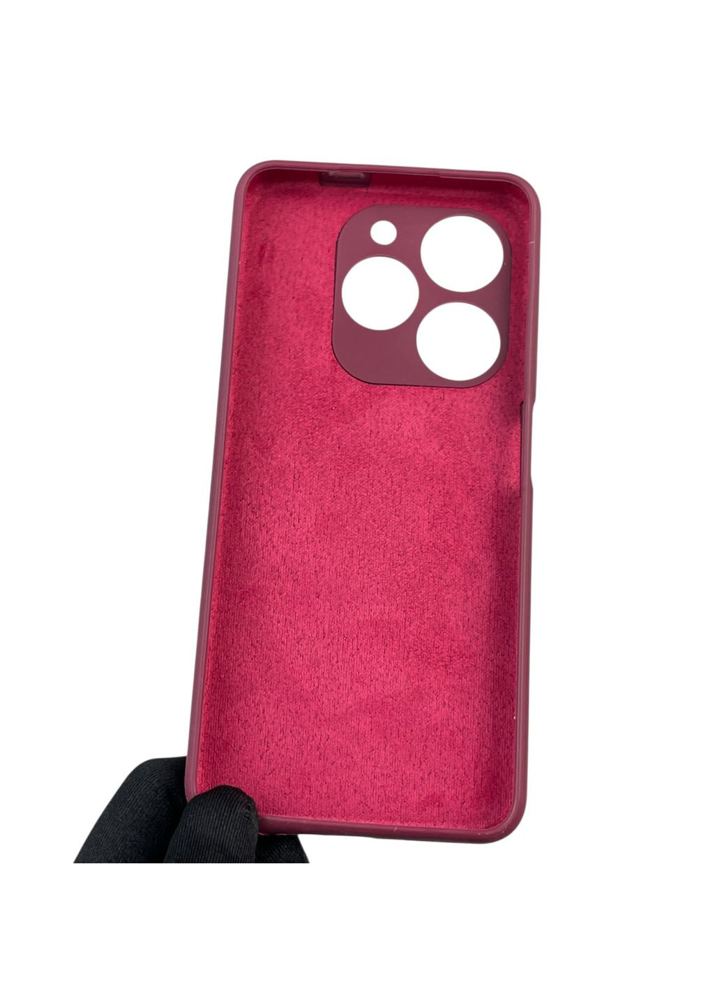 Чехол для Spark Go 2024 (BG6) силиконовый с микрофиброй нескользящий на техно спарк го 2024 бордовый Tecno (366387910)