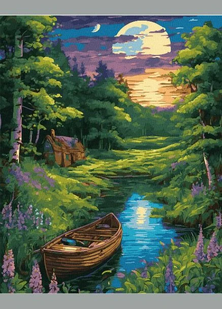 Пейзажи картины по номерам челнок 40х50см GX47371 Раскраска по цифрам природа Rainbow Art (311669234)