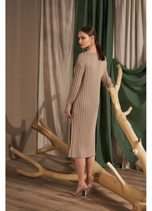 Кавова сукня-туніка 2512 кавовий Triko Bakh