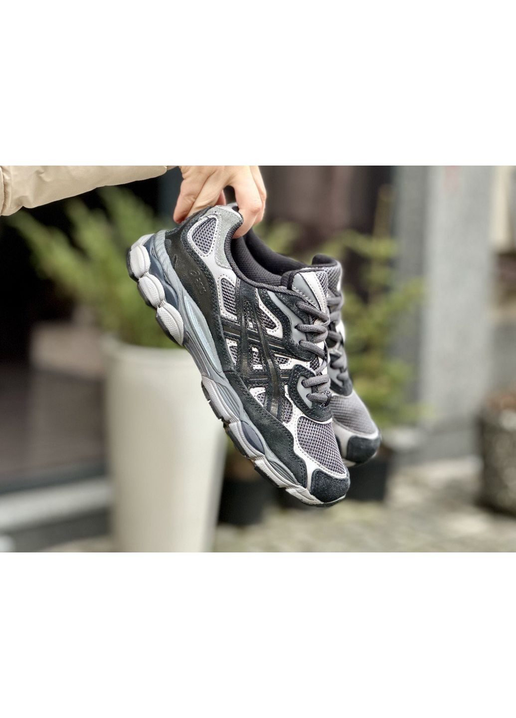 КРОССОВКИ ЖЕНСКИЕ ASICS GEL NYC GRAPHITE BLACK АСИКС ГЕЛЬ НЮК No Brand чёрные демисезоны (368869367)