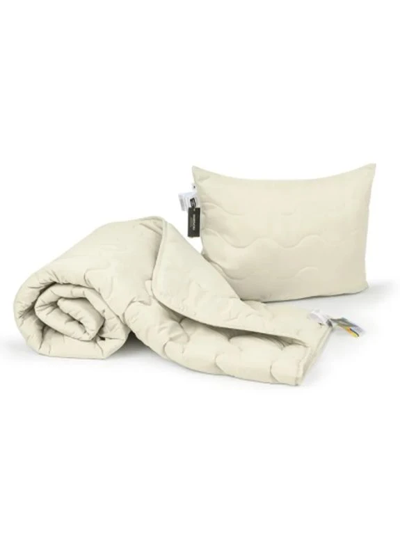 Ковдра Набір бавовняний №1707 Eco Light Creamy Ковдра 200х220 + под (2200002656382) Mirson (396962185)
