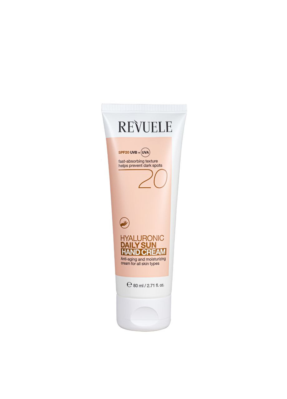 Крем для рук сонцезахисний Hyaluronic Daily Sun SPF20 80 мл REVUELE (367988051)