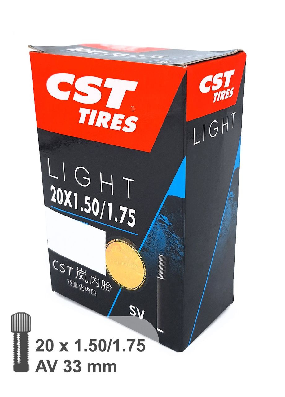 Камера велосипедна Light 20x1.5/1.75 AV 33 мм (G0001346) CST (355802860)