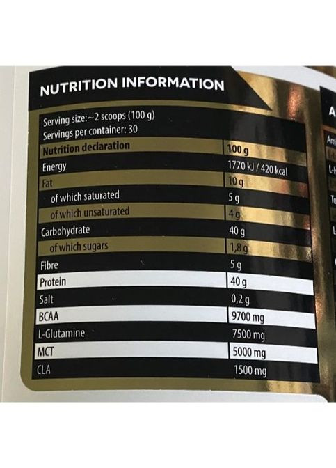 Gold Oat Meal 2500 g /25 servings/ Snickers Kevin Levrone (292126897)