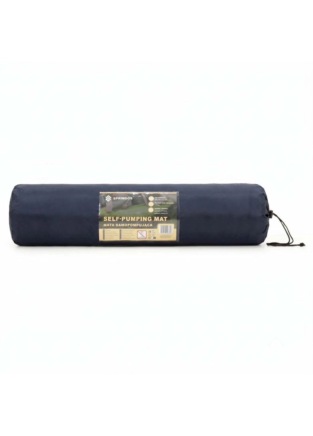 Самонадувающийся коврик 193 x 66 x 3.5 см с подушкой Navy Blue Springos PM054 (398856683)