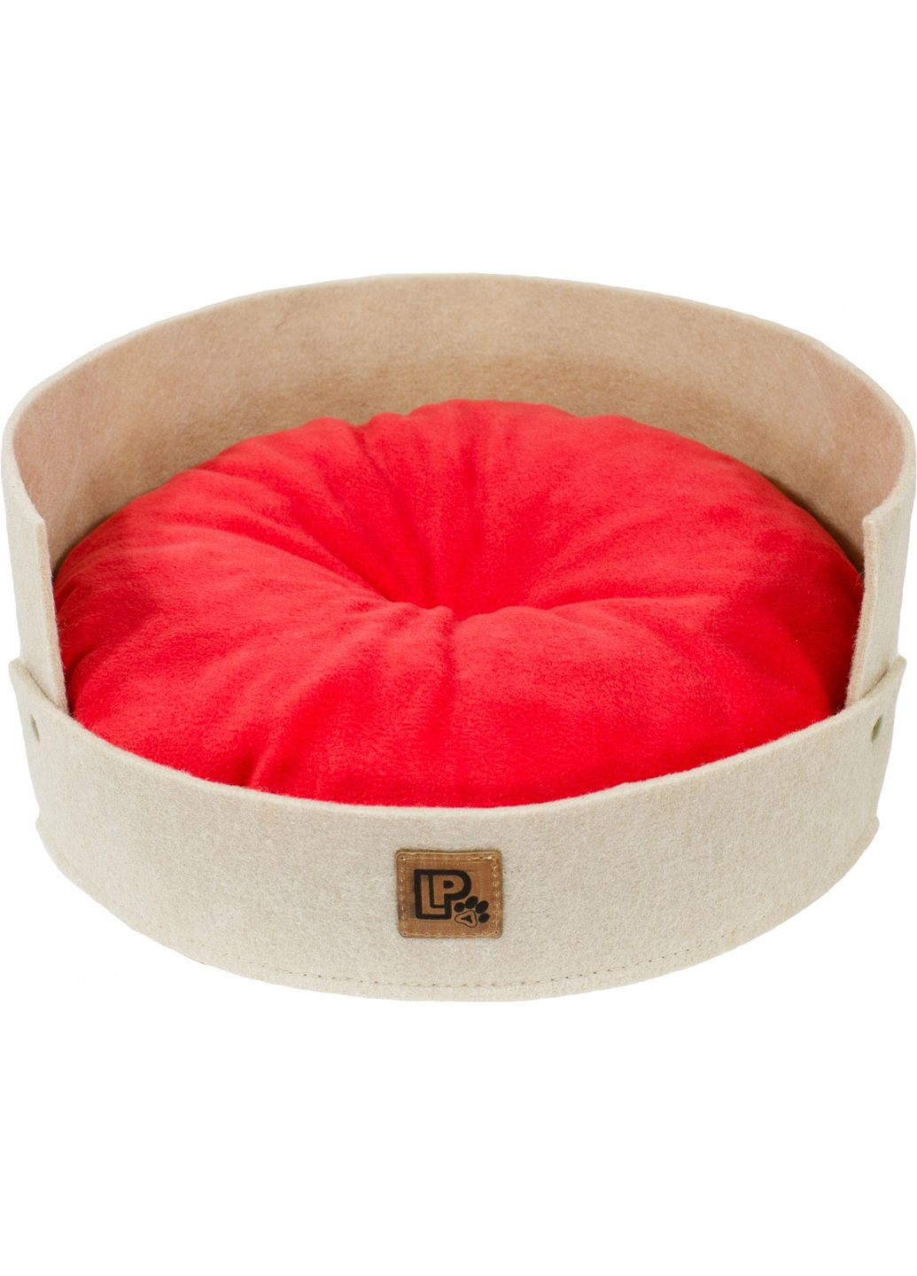 Лежак Релакс №2 40х40х17 см Бежево-коралловый (4820268554161) Lucky Pet (332879309)