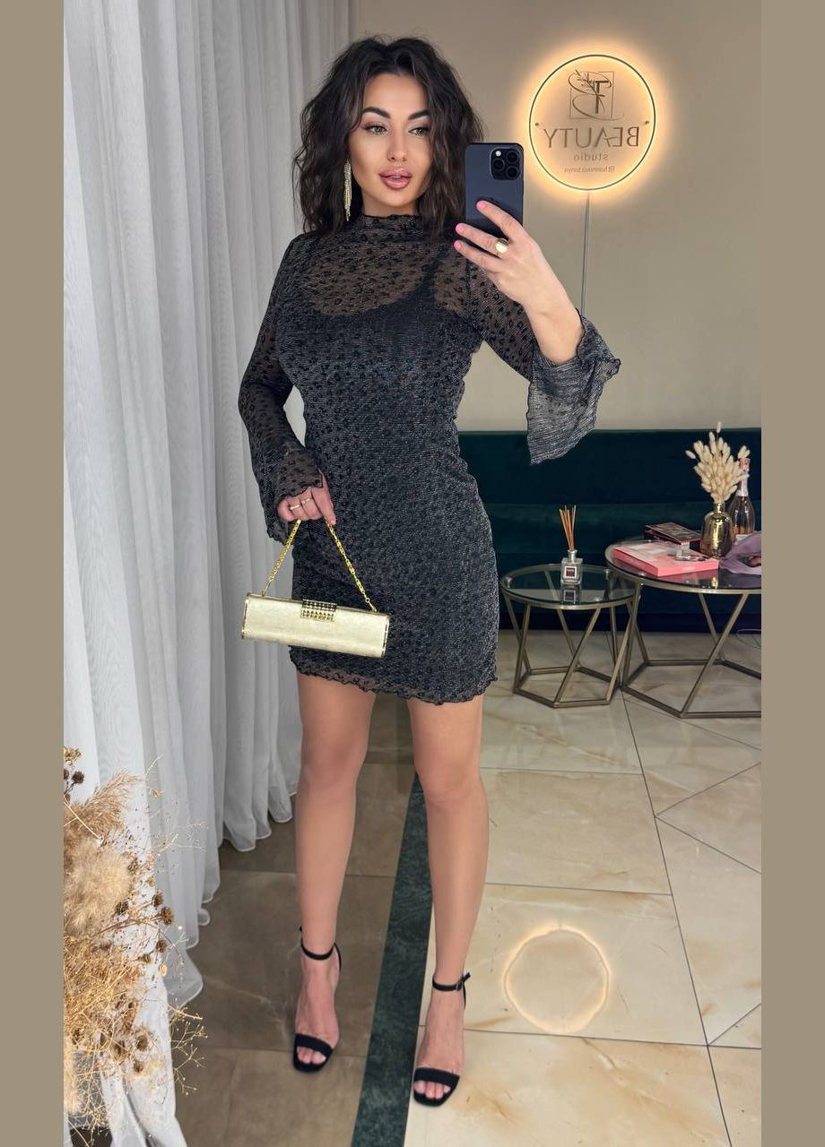 Черное коктейльное, повседневный, джинсовое, вечернее, кэжуал, деловое платье женское No Brand леопардовый