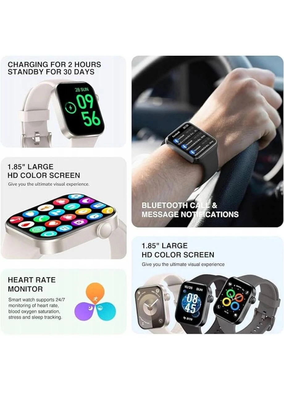 Смарт-часы P2 1,85 дюйма с Bluetooth-подключением для отслеживания спортивных показателей, Amazon, Германия No Brand (400403775)