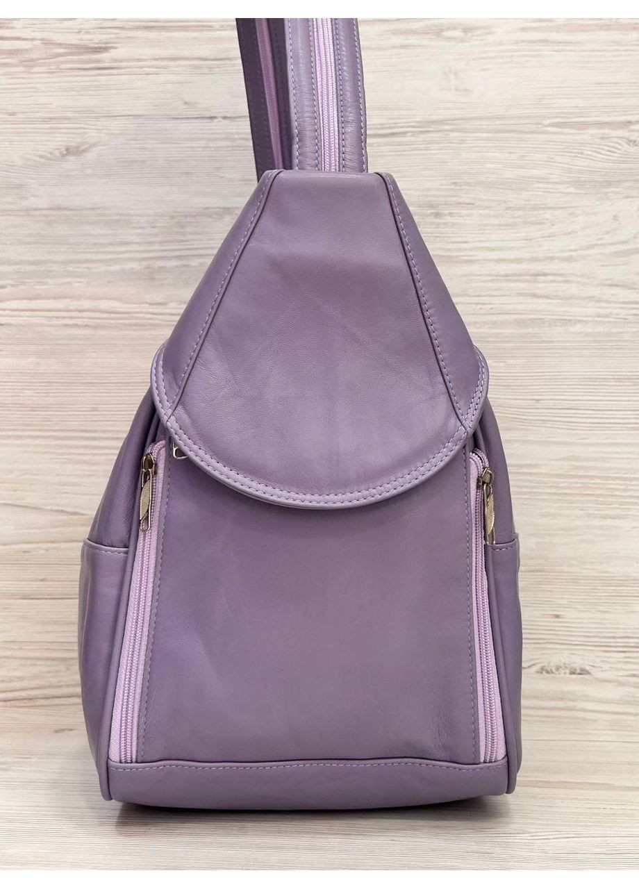 Женский рюкзак сумка лавандовый натуральная кожа 204025 No Brand (355245026)