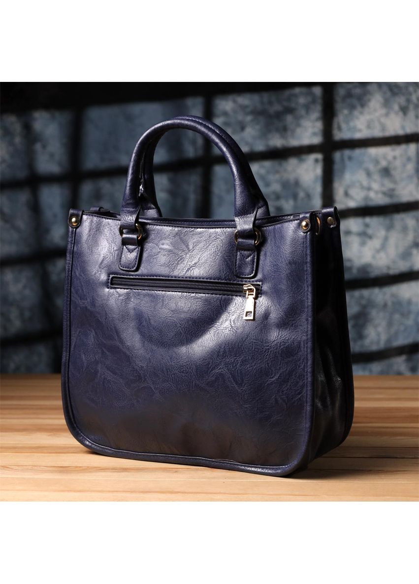 Сумка жіноча з екошкіри через плече середня Синій 39325 Vintage (355245302)