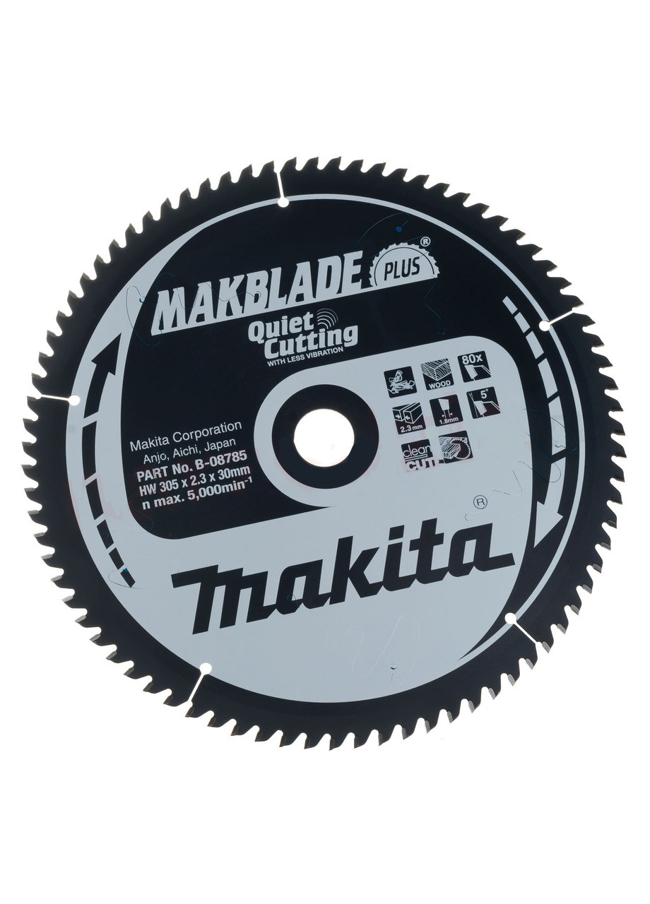 Пиляльний диск MAKBlade Plus B-08785 (305x30 мм, 80 зубів) по дереву (6523) Makita (295032710)