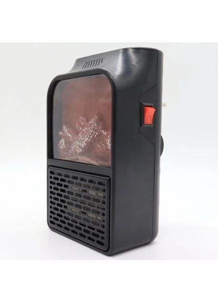 Портативный обогреватель ART-5524 500W с LCD-дисплеем, имитацией камина и пультом управления (Р3072) Flame (383139548)