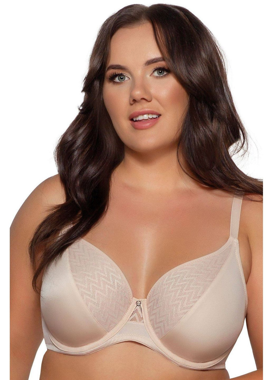 Бежевий гладкий м'який бюстгальтер Ava з кісточками