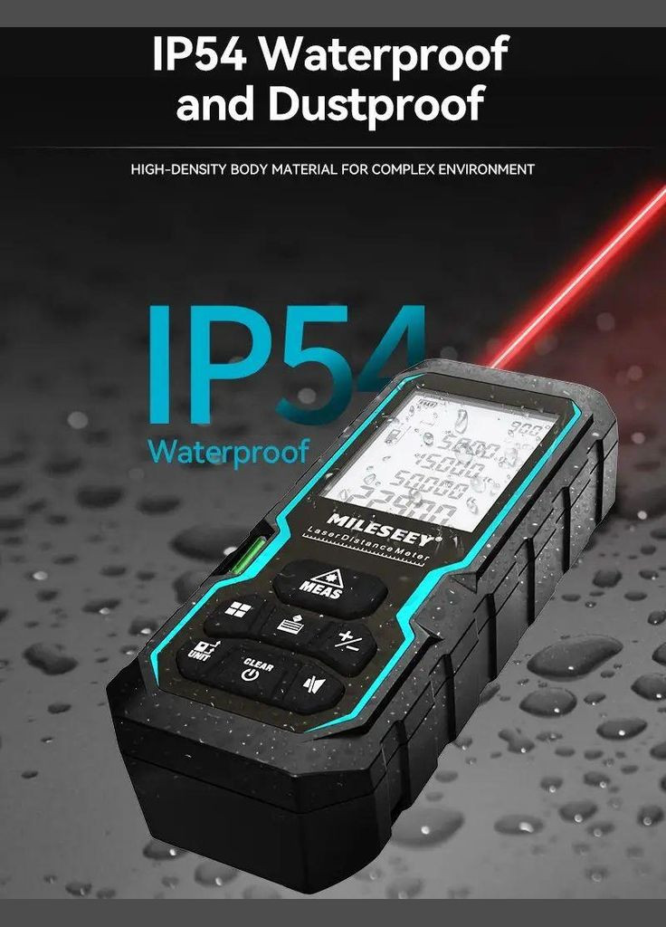 Лазерний далекомір S6 40 м, лазерна рулетка Mileseey (354224368)