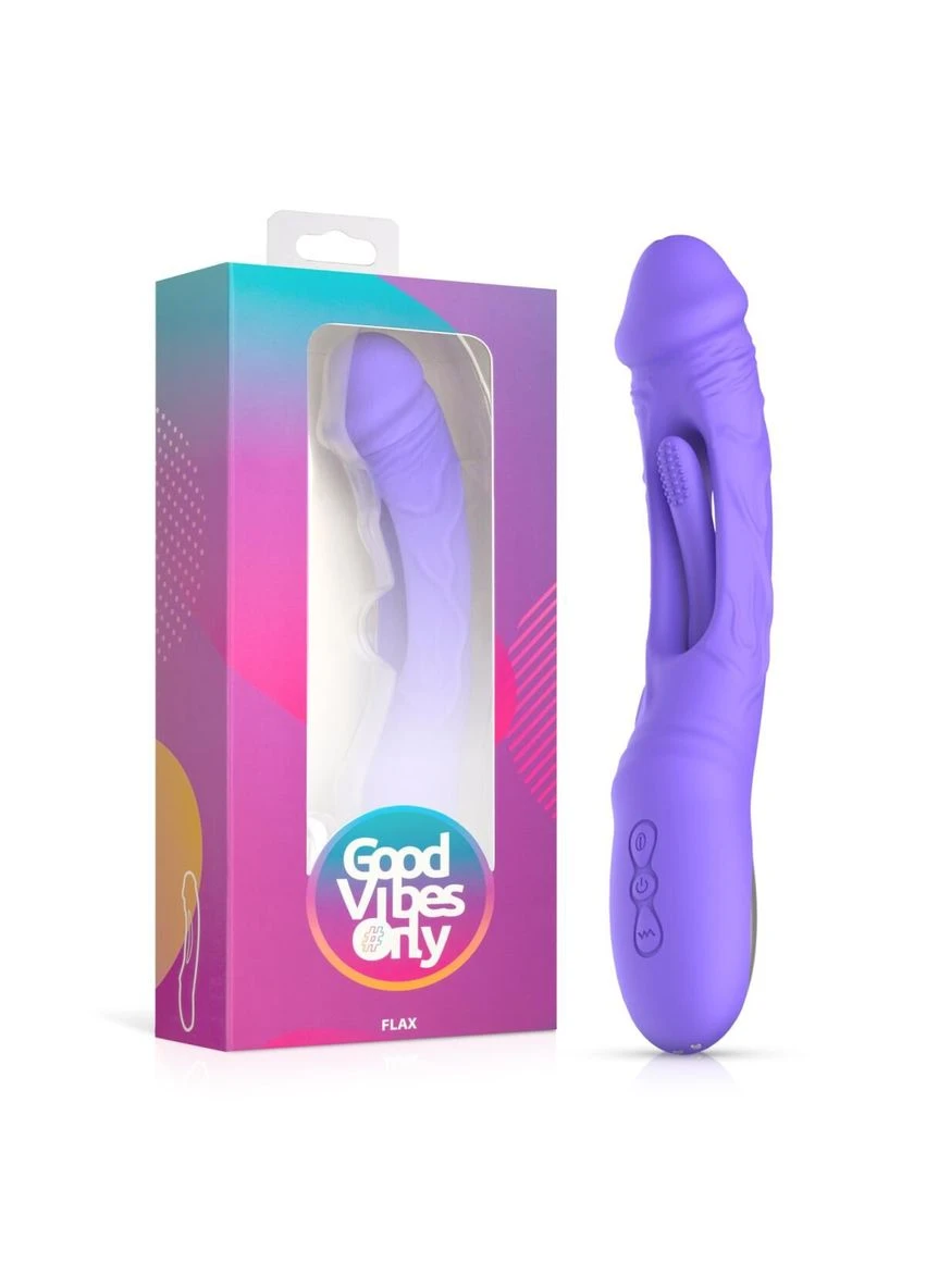Вібратор Flax Vibrating Dildo with G-Spot Stimulator Good Vibes Only (389902355)