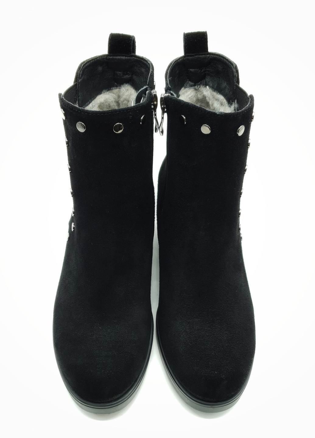 Осенние женские ботинки зимние черные замшевые p-19-3 24 см (р) patterns