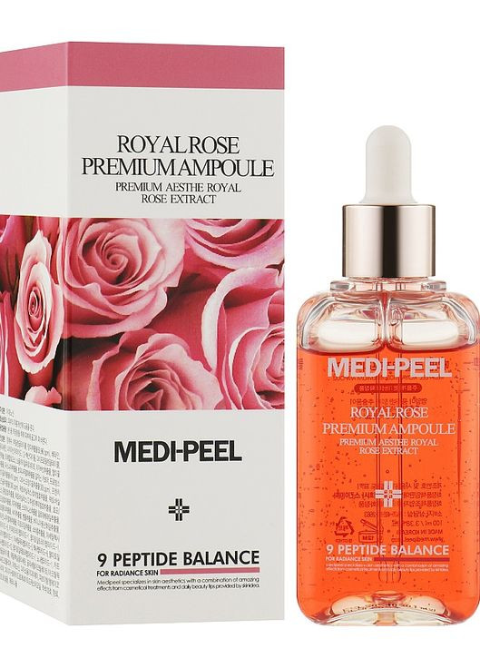 Сыворотка антивозрастная для лица с розой и пептидами Royal Rose Premium Ampoule, 100 мл (8809409348445) Medi-Peel (366822409)