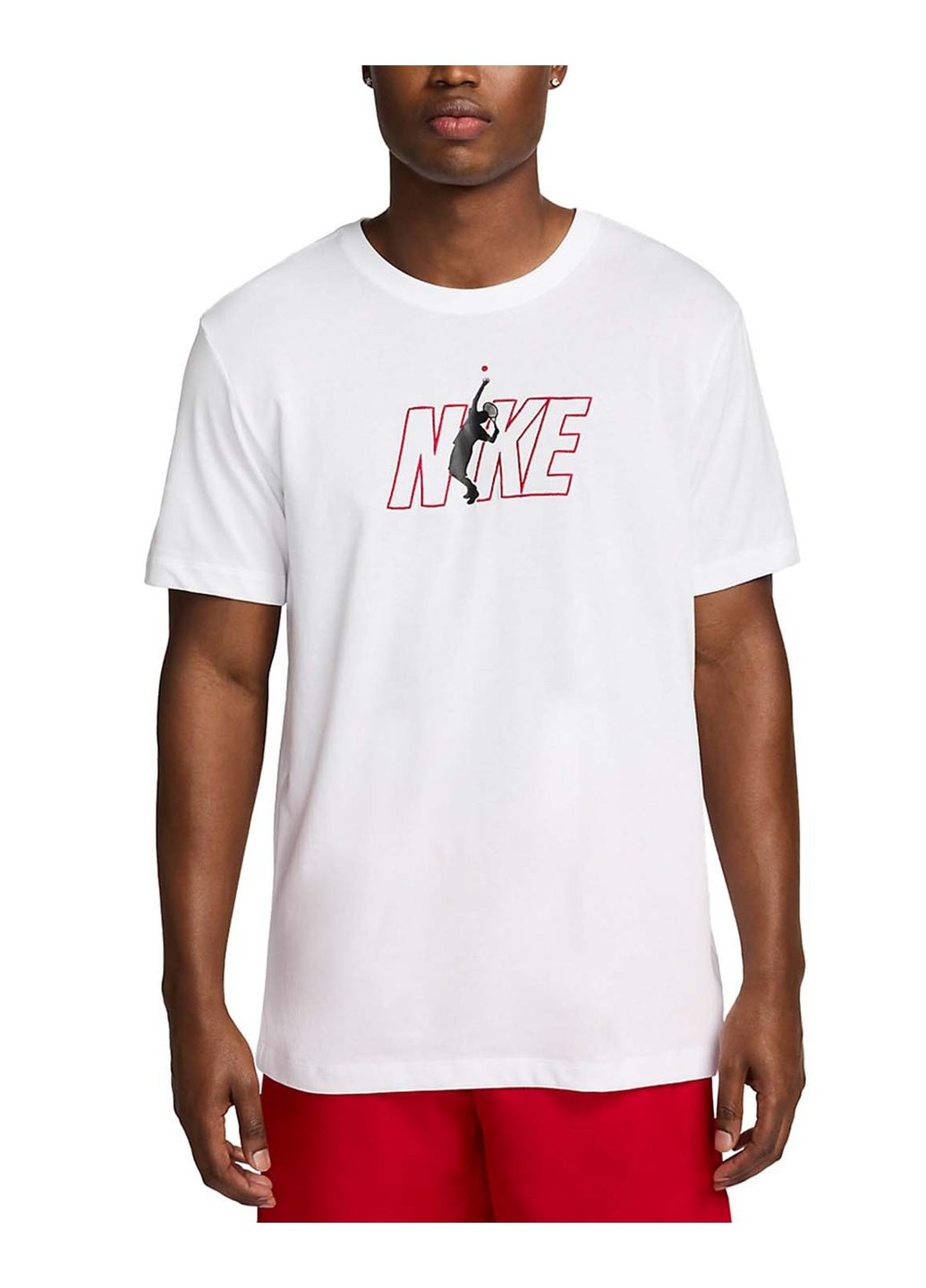 Белая футболка мужская court men's dri-fit tennis t-hirt fv8434-100 белая Nike