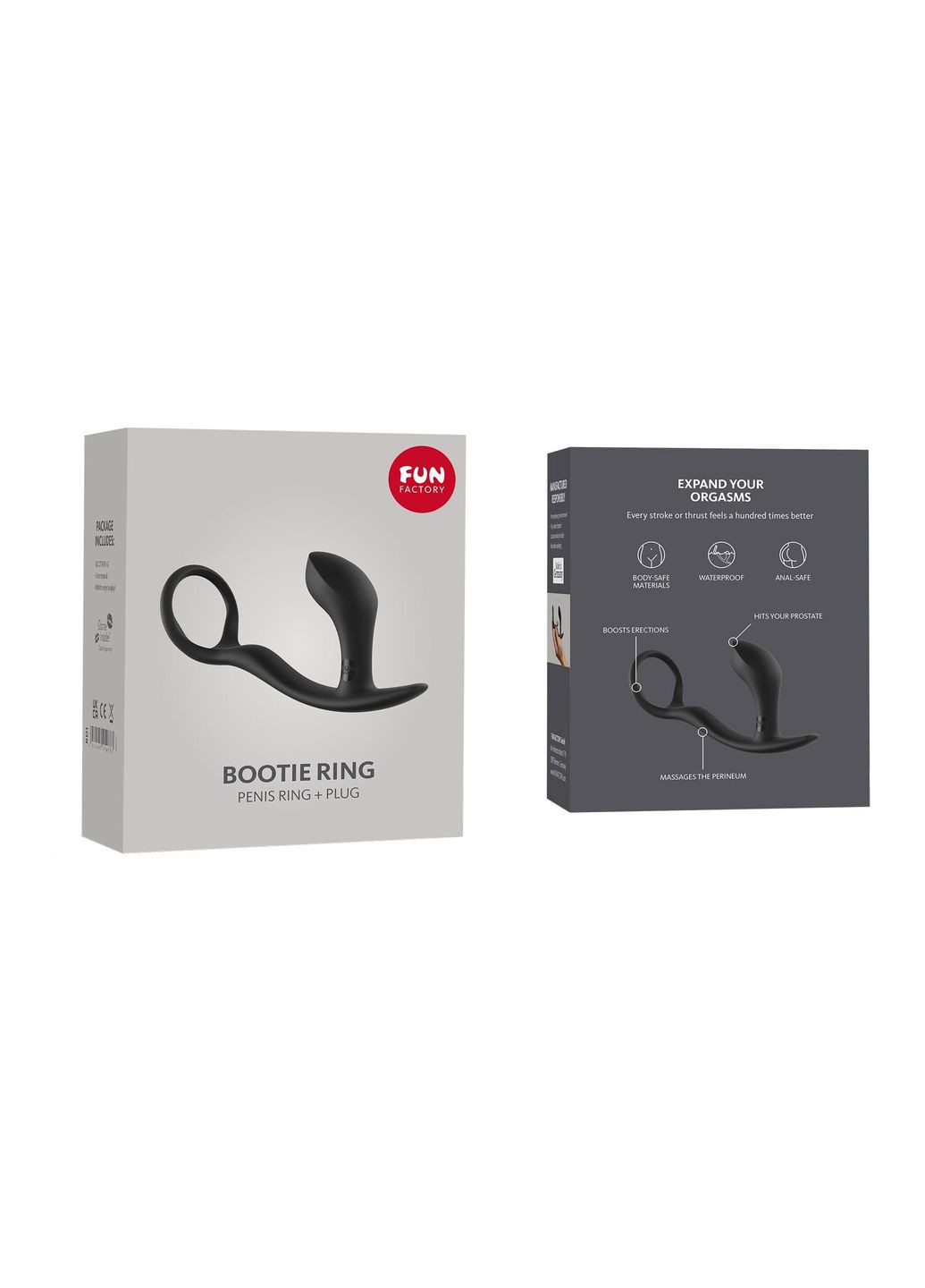 Анальна пробка з ерекційним кільцем BOOTIE RING slate Fun Factory (315149401)