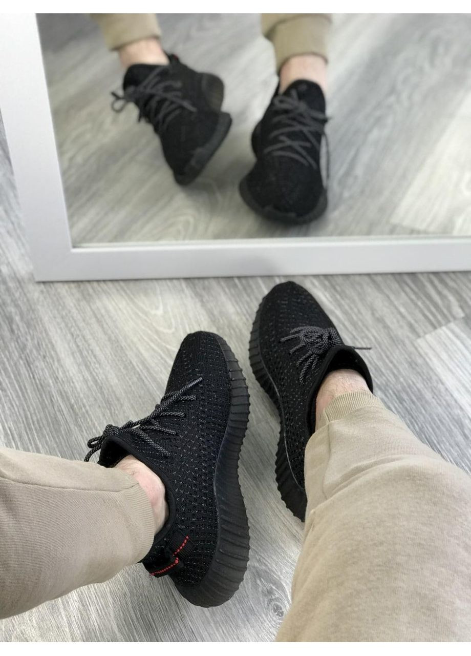 КРОСІВКИ ЖІНОЧІ ADIDAS YEEZY BOOST 350 V2 BLACK FULL REFLECTIVE АДІДАС ІЗІ БУСТ No Brand чорні демісезони (367175744)
