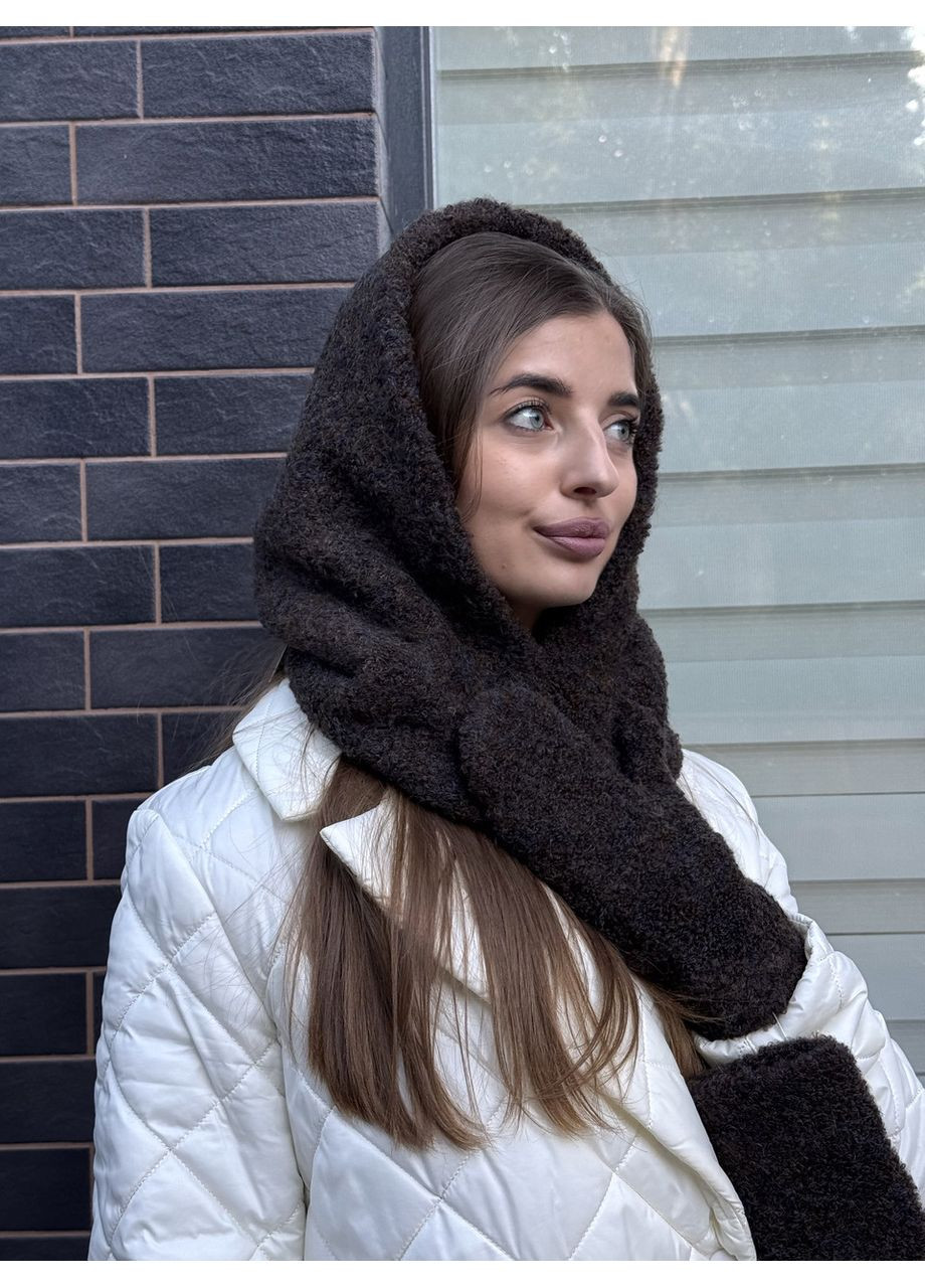 Капор женский Капюшон Teddy барашок светло-бежевый Odyssey (369934671)