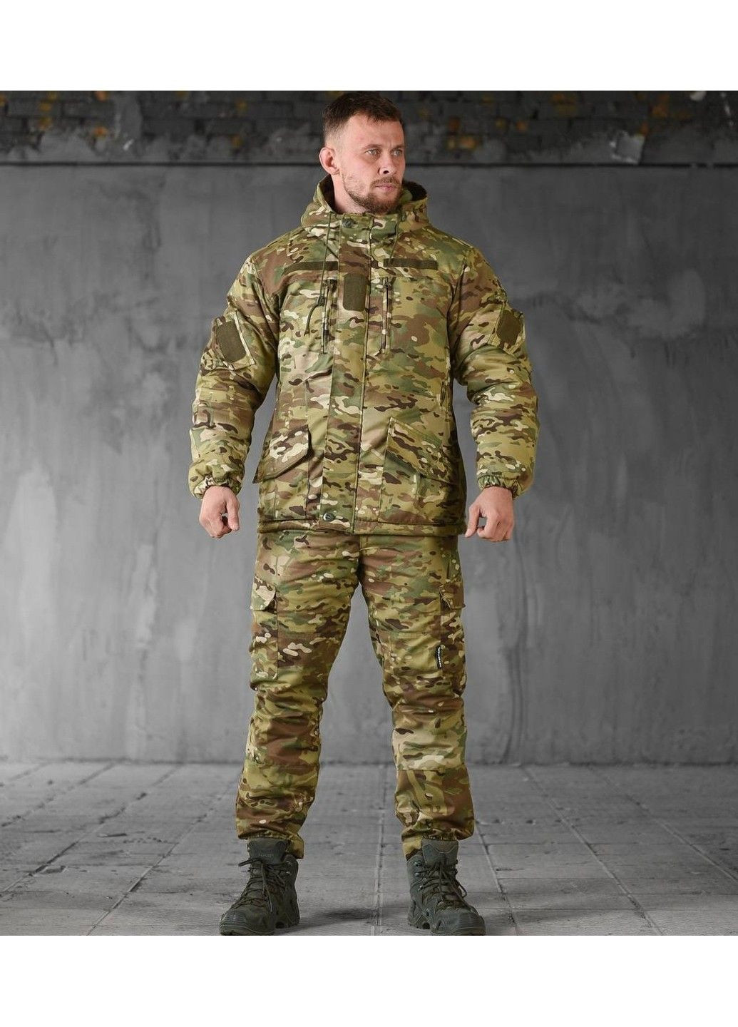 Зимний мужской костюм Горка (куртка и штаны) ВТ0542 (K7-00) Мультикам XXXL No Brand