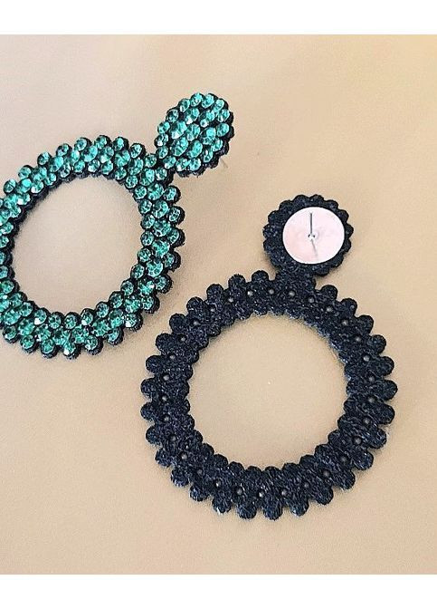 Серьги бижутерия Цветные стразы No Brand (366891855)