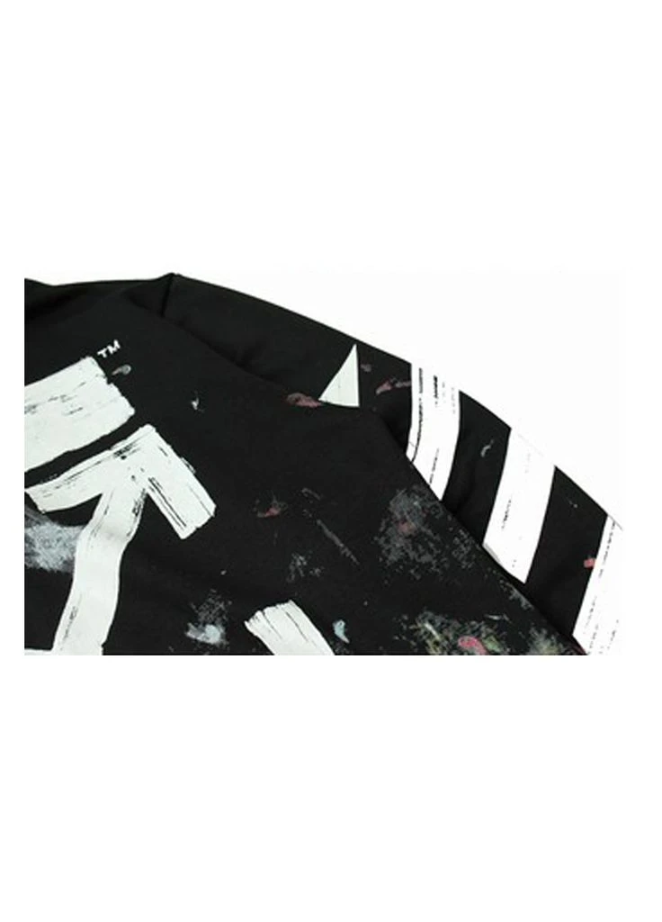 Худи чёрный Off-White Art Chaos Black Hoodie Mens (385490797)