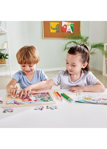 Пазл Єдинороги з розмальовкою, 24 елементи () Hape E1642 (370499066)