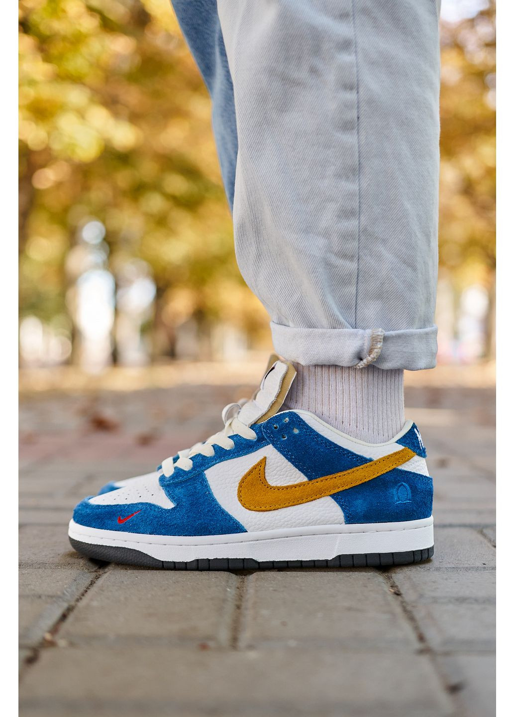 КРОССОВКИ ЖЕНСКИЕ NIKE SB DUNK KASINA IND. BLUE НАЙК СБ ДАНК No Brand комбинированные демисезоны (369389835)