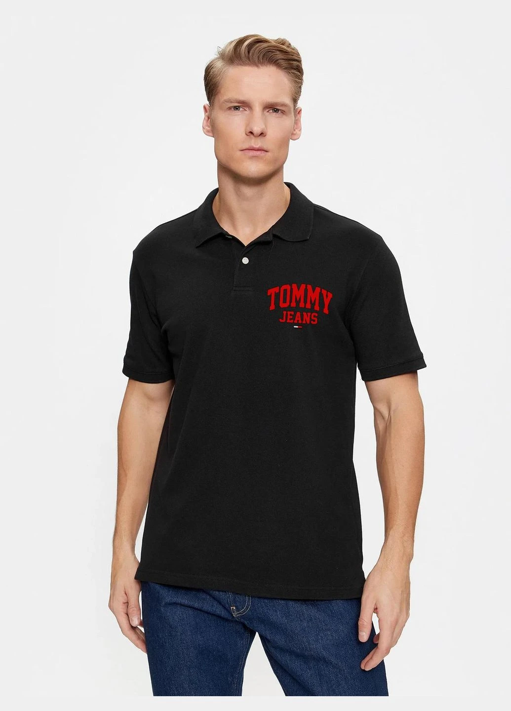 Черная футболка-мужская футболка-поло tommy hilfiger для мужчин No Brand