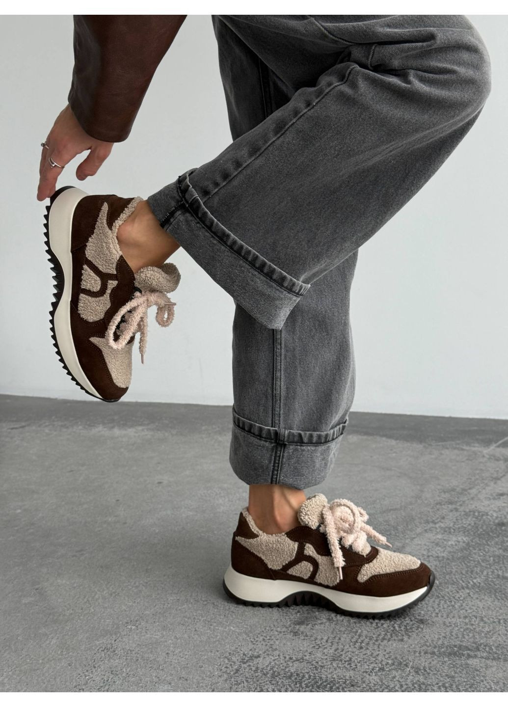 Зимові кросівки No Brand коричневі зими (369094604)