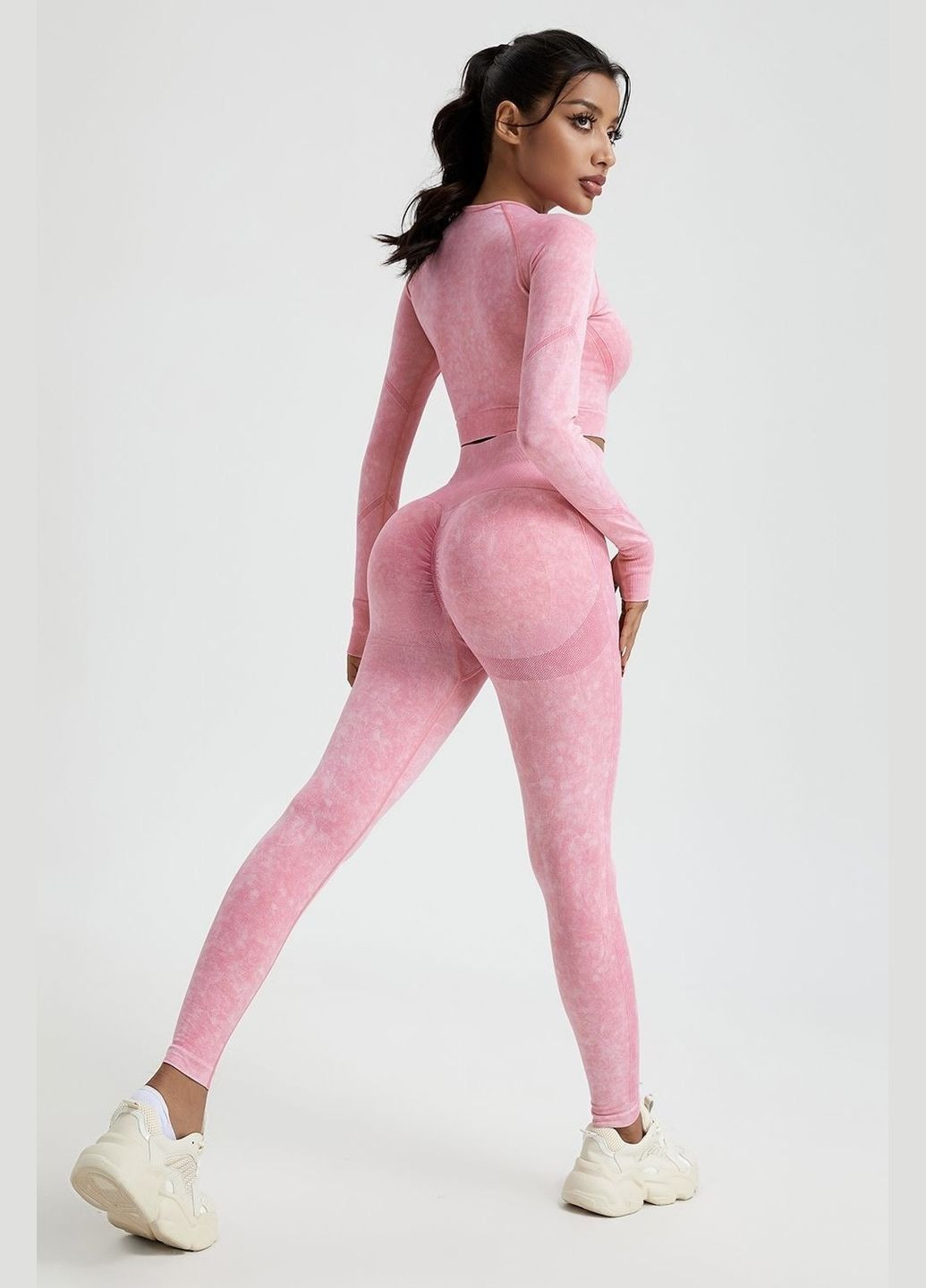 Спортивный костюм варенка з PUSH UP для фитнеса Розовый Sport (288132313)