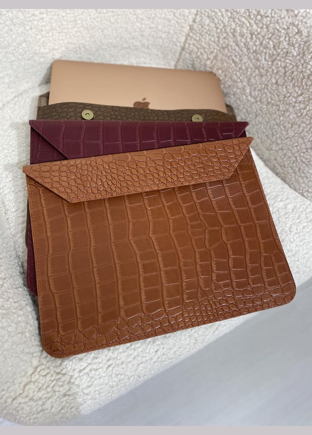 Шкіряний чохол для ноутбука 13"-14" (Колір На Вибір При Замовлені) Dekey (332055298)