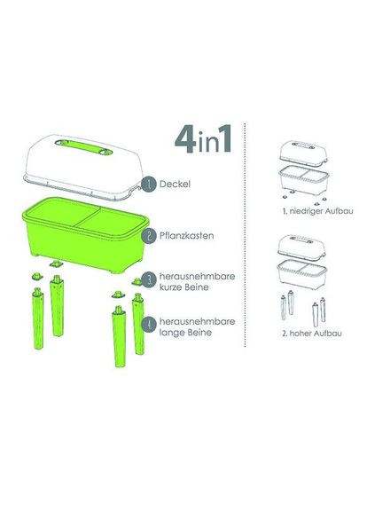 Вазон Respana Planter Set 52 л салатовий Prosperplast (316621348)