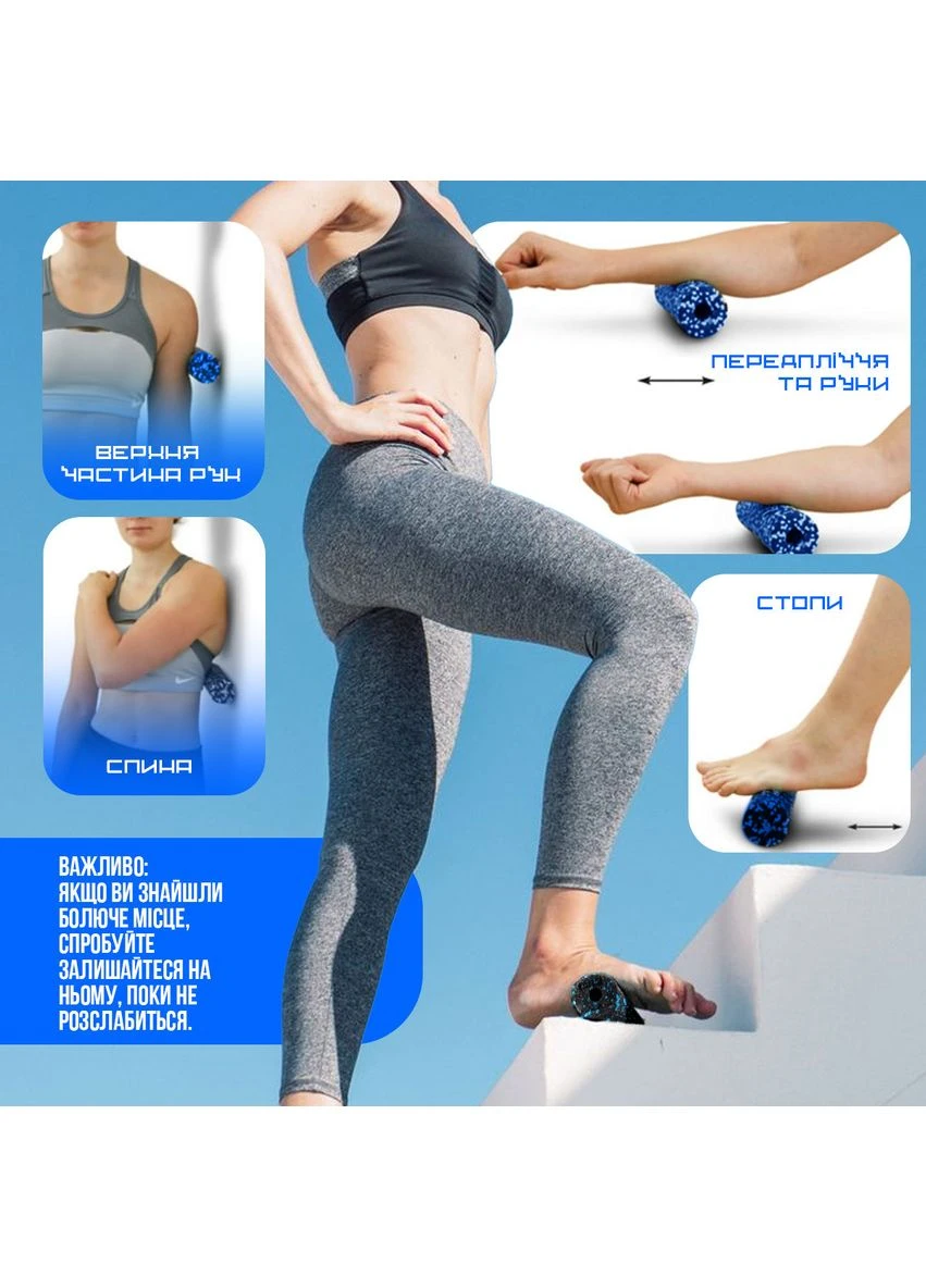 Масажний ролик (роллер) гладкий PP-4346 Mini EPP Foam Roller Чорно/ (15x5,3см.) PowerPlay (392481540)