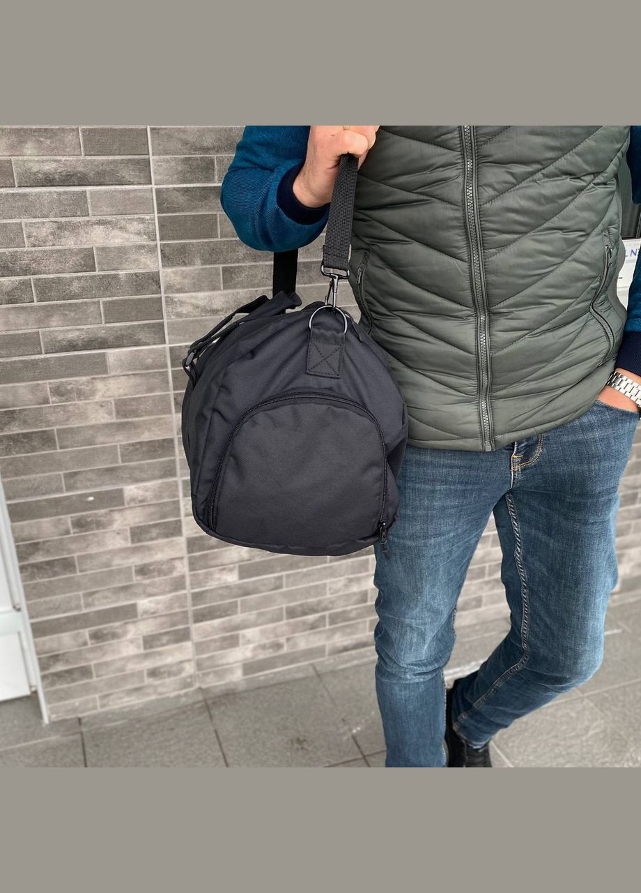 Чорна спортивна дорожня сумка текстильна сумка із відділенням для взуття Strong No Brand (282676656)