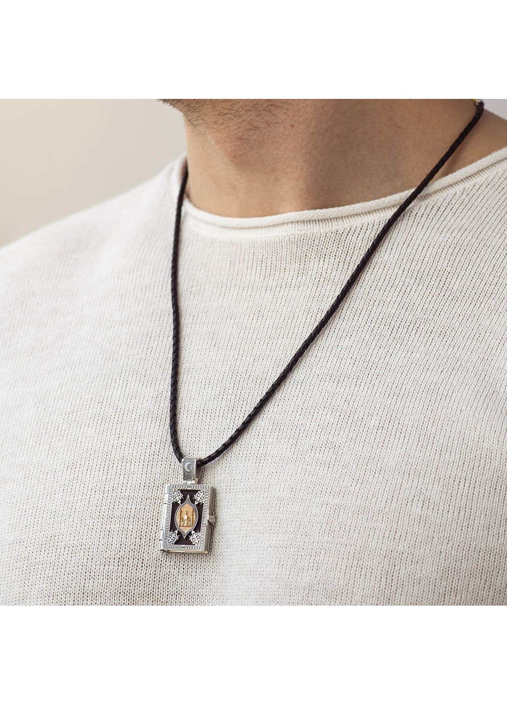 Серебряный кулон Коран с эбеновым деревом 941 Oniks (362700192)