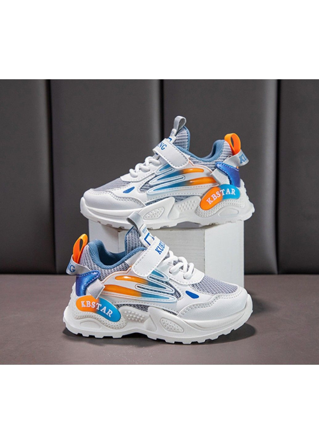 Белые демисезонные детские кроссовки No Brand