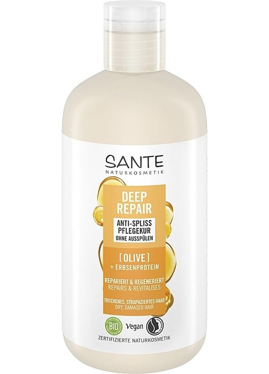 Биосредство против ломкости волос и секущихся кончиков с оливковым маслом Deep Repair 200ml (1340248-31162070) Sante (368634907)