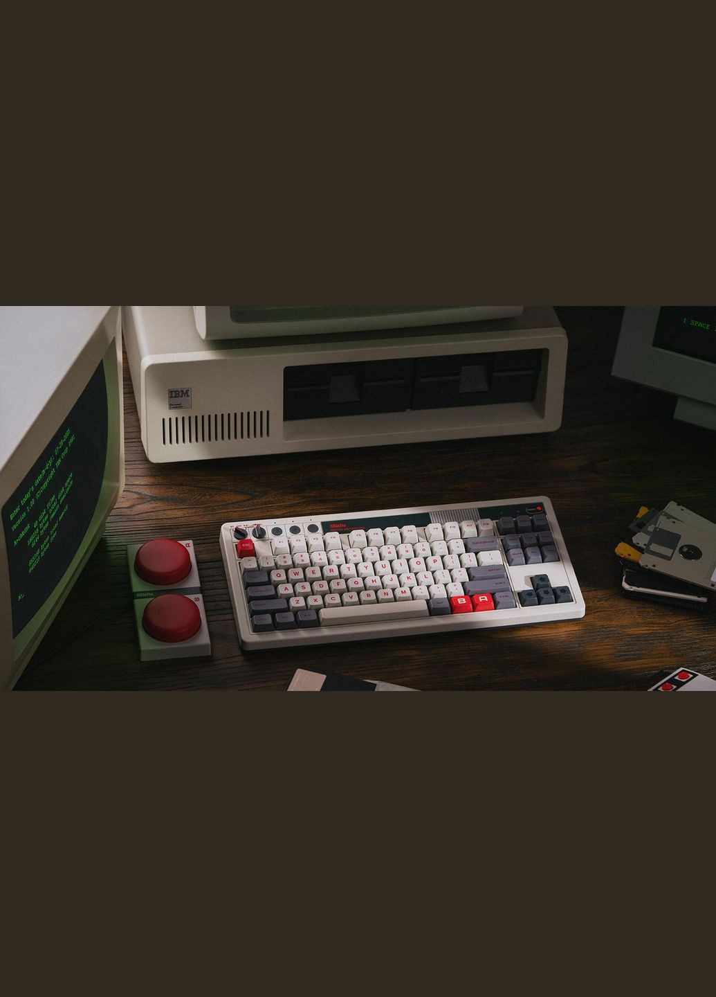 Механическая беспроводная Ретро клавиатура Retro Mechanical Keyboard 8BitDo (313867793)
