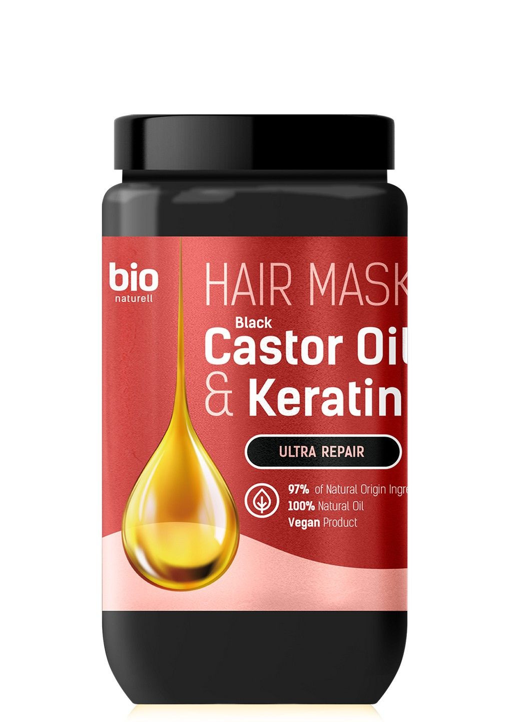 Маска для волосся Black Castor Oil & Keratin 946 мл Bio Naturell (283017548)