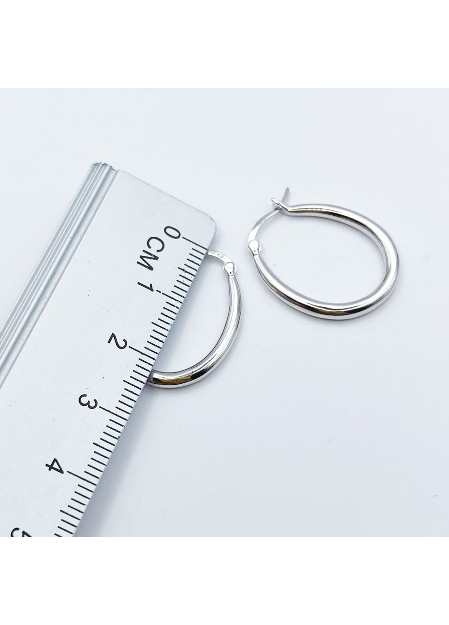 Сережки-кільця срібні д=23мм 4,05 г No Brand (369736812)