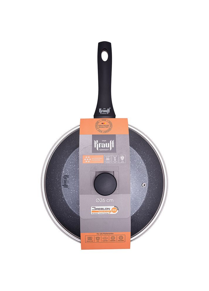 Сковорода с крышкой Smart Chef 26 см Black (25-45-176) Krauff (344451879)