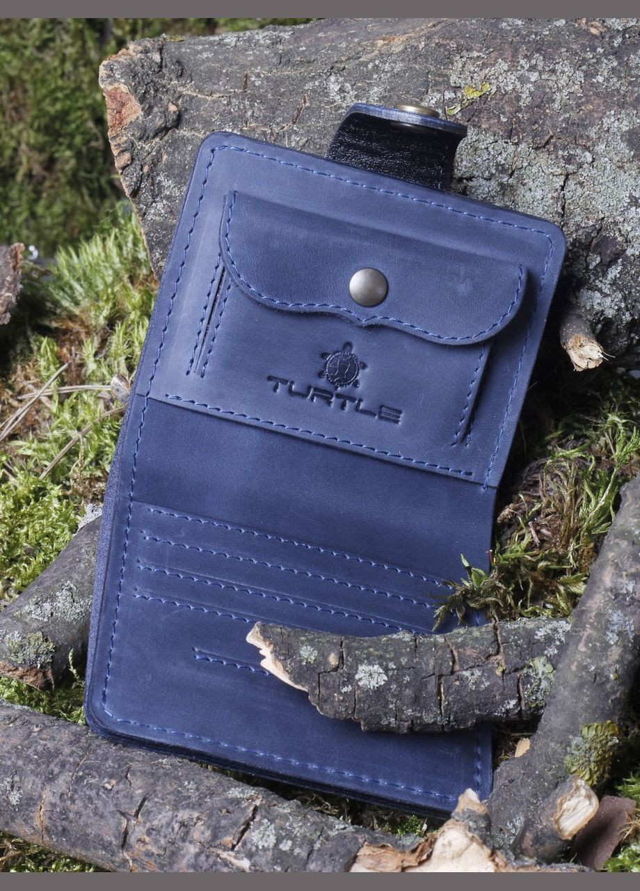 Гаманець Вестерн S Дерево життя шкіра Crazy hours Синій Turtle (302660110)
