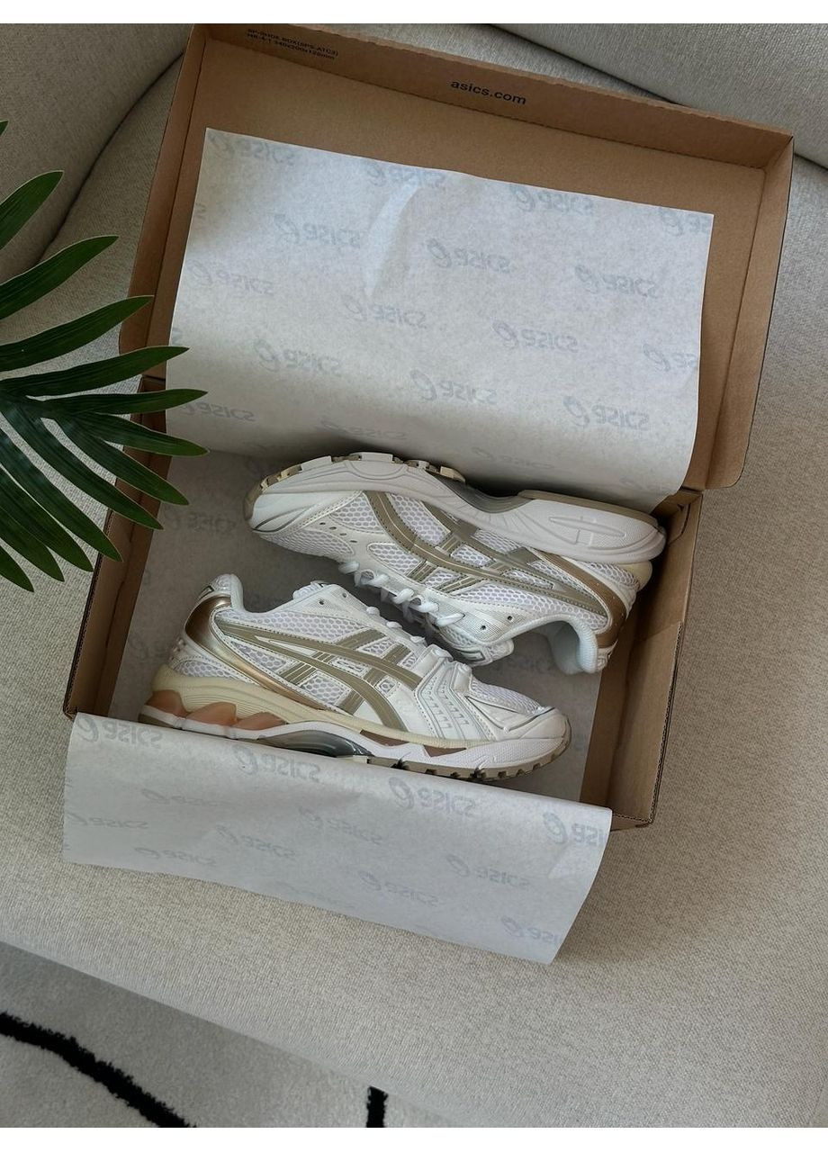 Кроссовки женские Asics White/Bronze No Brand Gel-Kayano 14 белые демисезоны (364487666)