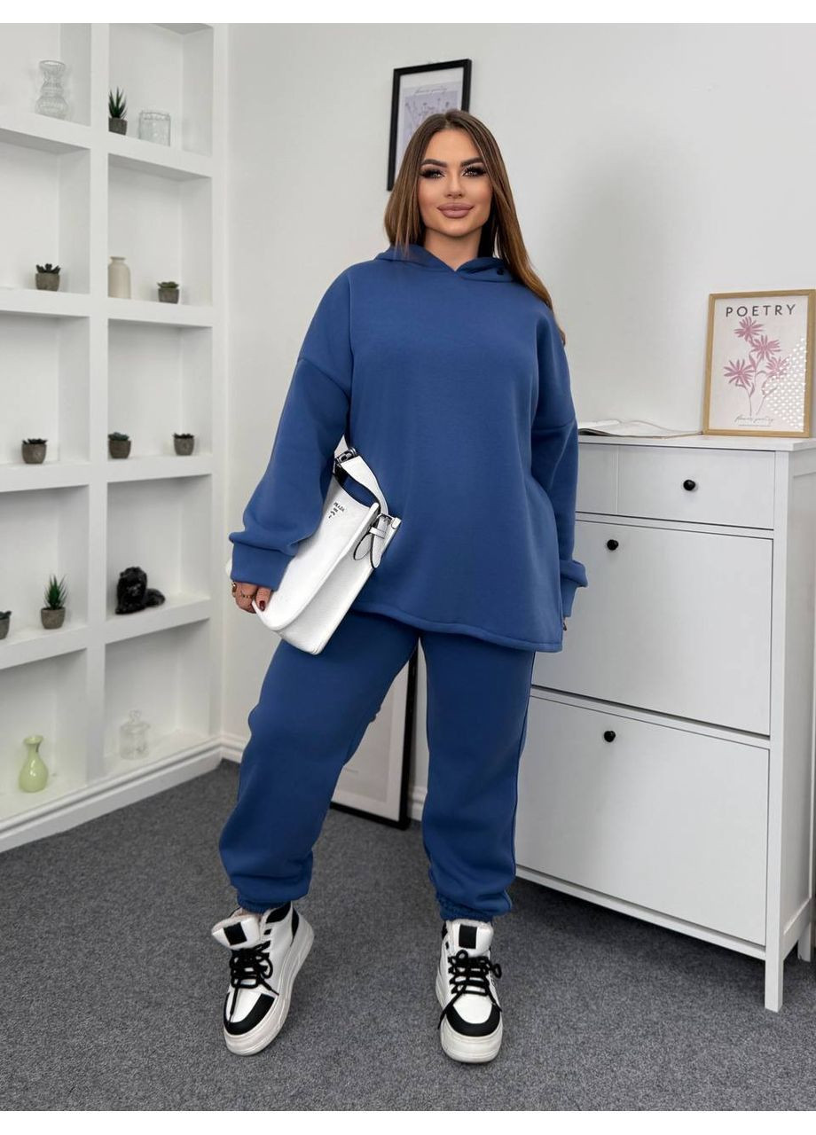 Стильный теплый костюм с худыми и брюками-джогерами No Brand (366018287)